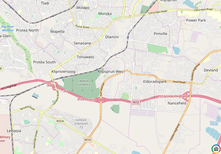Map location of Klipspruit West